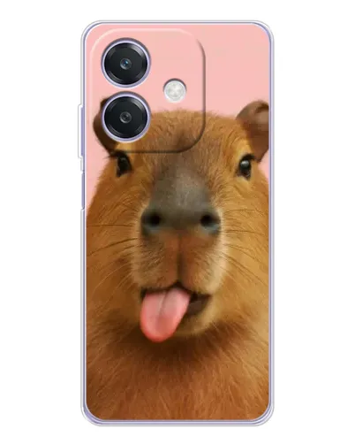 Чохол для OPPO A3 з картинкою «Капібара з язиком»