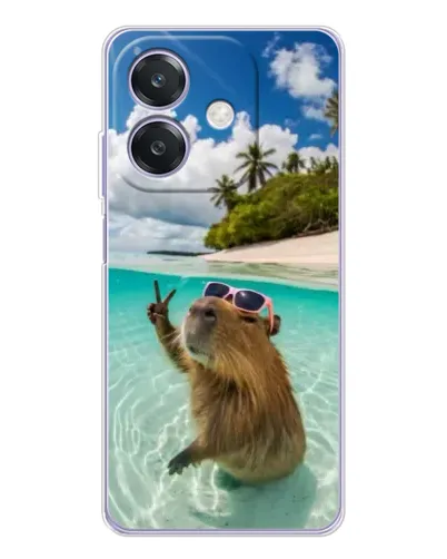 Чохол для OPPO A3 з картинкою «Капібара на морі»