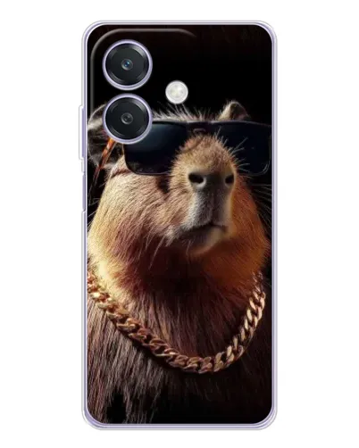 Чохол для OPPO A3 з картинкою «Капібара золотий ланцюг»