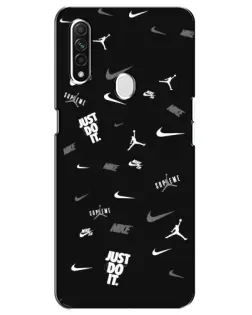 Чехол для OPPO A31 с картинкой «Nike Black Pattern»