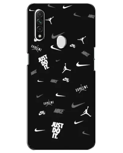 Чехол для OPPO A31 с картинкой «Nike Black Pattern»