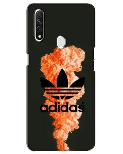 Чехол для OPPO A31 с картинкой «Оранжевый дым Adidas»