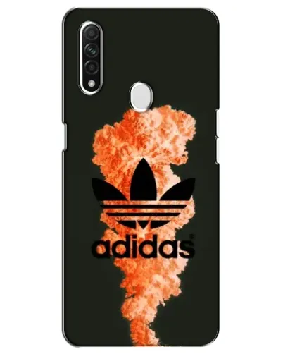 Чехол для OPPO A31 с картинкой «Оранжевый дым Adidas»