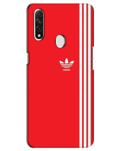 Чехол для OPPO A31 с картинкой «Красный минимализм Adidas»