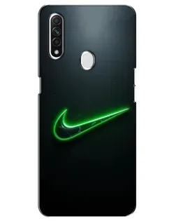 Чехол для OPPO A31 с картинкой «Неоновый контур Nike»