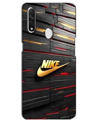 Чехол для OPPO A31 с картинкой «Золотой Nike на металле»