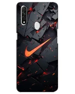 Чехол для OPPO A31 с картинкой «Nike — эффект разломов»