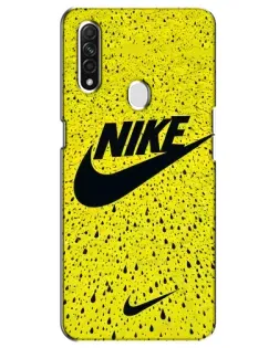Чехол для OPPO A31 с картинкой «Желтый текстурный Nike»