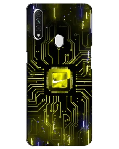 Чехол для OPPO A31 с картинкой «Nike — золотая искра»