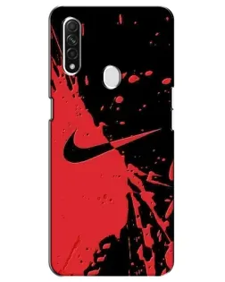 Чехол для OPPO A31 с картинкой «Красные брызги Nike»