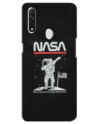 Чехол для OPPO A31 с картинкой «NASA — шагаем по Луне»