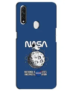 Чехол для OPPO A31 с картинкой «NASA — лунная миссия»