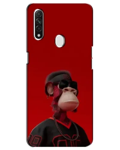 Чехол для OPPO A31 с картинкой «Bored Ape в красном»