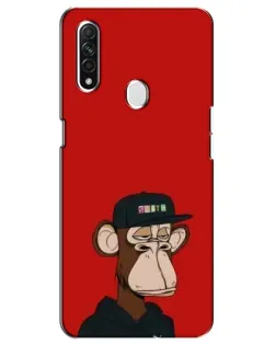 Чохол для OPPO A31 з картинкою «Bored Ape — червоний фон» Чохол для OPPO A31 з картинкою «Bored Ape — червоний фон»