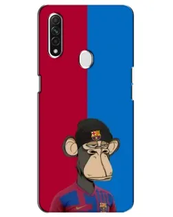 Чехол для OPPO A31 с картинкой «Bored Ape — фанат Барсы»