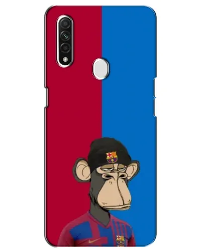 Чехол для OPPO A31 с картинкой «Bored Ape — фанат Барсы»