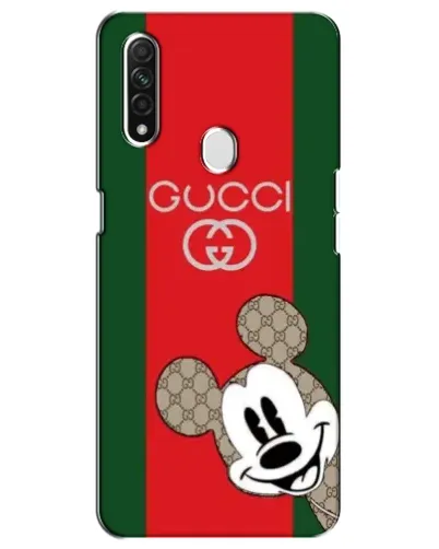 Чехол для OPPO A31 с картинкой «Gucci — полосы и Микки»