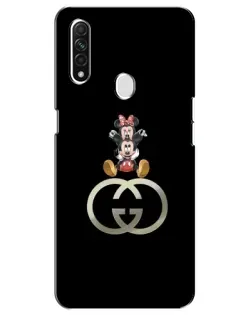 Чехол для OPPO A31 с картинкой «Минни Маус на лого»