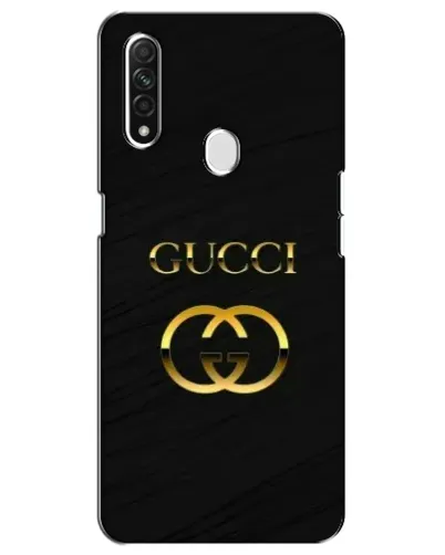 Чехол для OPPO A31 с картинкой «Золотой логотип Gucci»