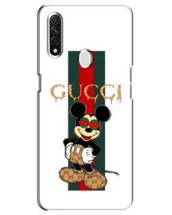 Чехол для OPPO A31 с картинкой «Микки Маус Gucci — полосы»