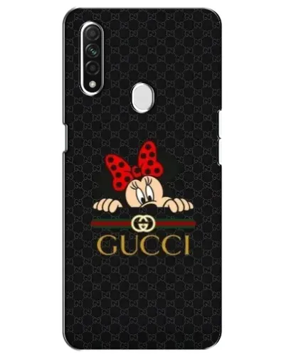 Чехол для OPPO A31 с картинкой «Минни Маус Gucci — черный»