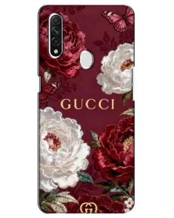 Чехол для OPPO A31 с картинкой «Gucci — бордовые розы» Чехол для OPPO A31 с картинкой «Gucci — бордовые розы»