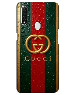 Чехол для OPPO A31 с картинкой «Gucci — фирменная полоса и золото» Чехол для OPPO A31 с картинкой «Gucci — фирменная полоса и золото»