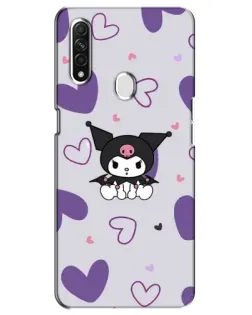 Чехол для OPPO A31 с картинкой «Kuromi и лавандовые сердца»