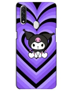 Чехол для OPPO A31 с картинкой «Kuromi и фиолетовые сердца»