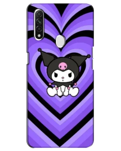 Чехол для OPPO A31 с картинкой «Kuromi и фиолетовые сердца»