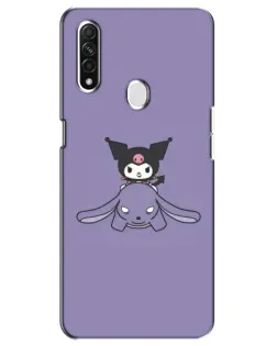 Чехол для OPPO A31 с картинкой «Kuromi на лиловом фоне»