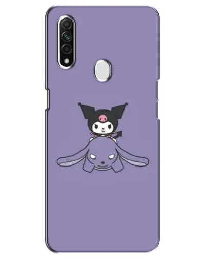 Чехол для OPPO A31 с картинкой «Kuromi на лиловом фоне»