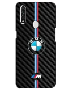 Чохол для OPPO A31 з картинкою «Емблема BMW та карбон»