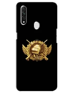 Чехол для OPPO A31 с картинкой «PUBG — оранжевый градиент»