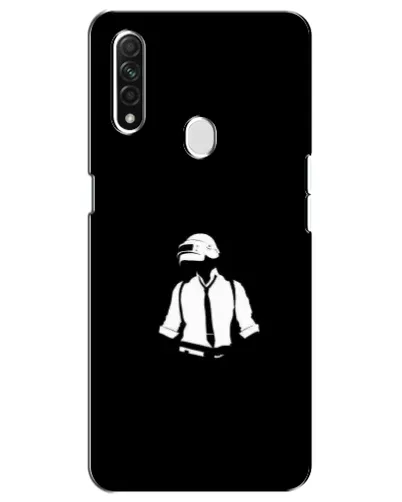 Чехол для OPPO A31 с картинкой «PUBG — белый шлем»