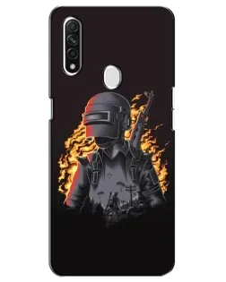 Чехол для OPPO A31 с картинкой «PUBG — огненный силуэт» Чехол для OPPO A31 с картинкой «PUBG — огненный силуэт»