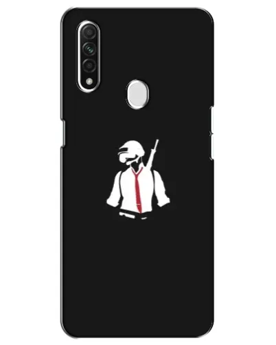 Чехол для OPPO A31 с картинкой «PUBG — силуэт воина»