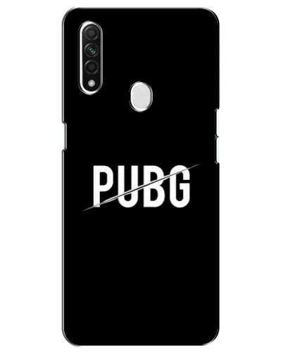 Чехол для OPPO A31 с картинкой «PUBG — белый логотип»