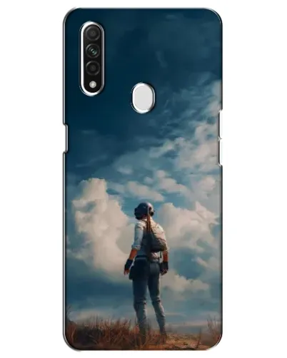 Чехол для OPPO A31 с картинкой «Герой PUBG на скале»