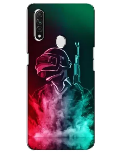 Чехол для OPPO A31 с картинкой «PUBG — огненный воин»