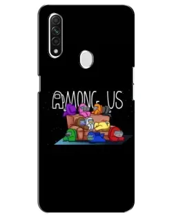 Чехол для OPPO A31 с картинкой «Логотип Among Us»
