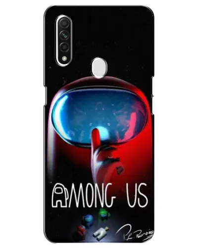 Чохол для OPPO A31 з картинкою «Червоний імпостер — макро»