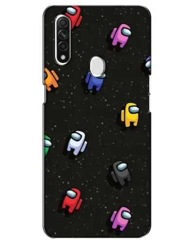 Чохол для OPPO A31 з картинкою «Космічний патерн Among Us»
