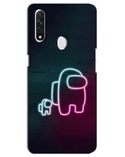 Чохол для OPPO A31 з картинкою «Among Us неон-арт»