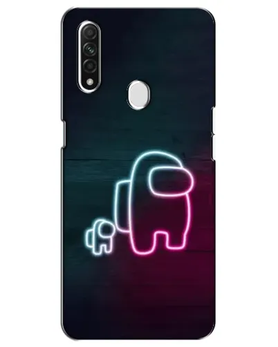 Чохол для OPPO A31 з картинкою «Among Us неон-арт»