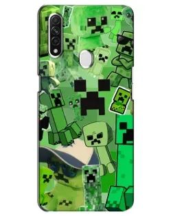 Чехол для OPPO A31 с картинкой «Криперы Minecraft»