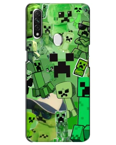 Чехол для OPPO A31 с картинкой «Криперы Minecraft»