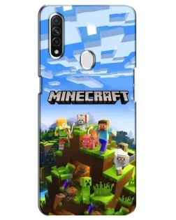 Чехол для OPPO A31 с картинкой «Minecraft классический мир»