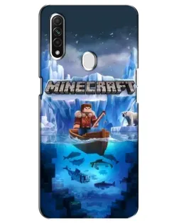 Чехол для OPPO A31 с картинкой «Minecraft ледяной мир»