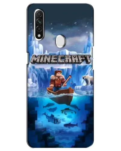 Чехол для OPPO A31 с картинкой «Minecraft ледяной мир»